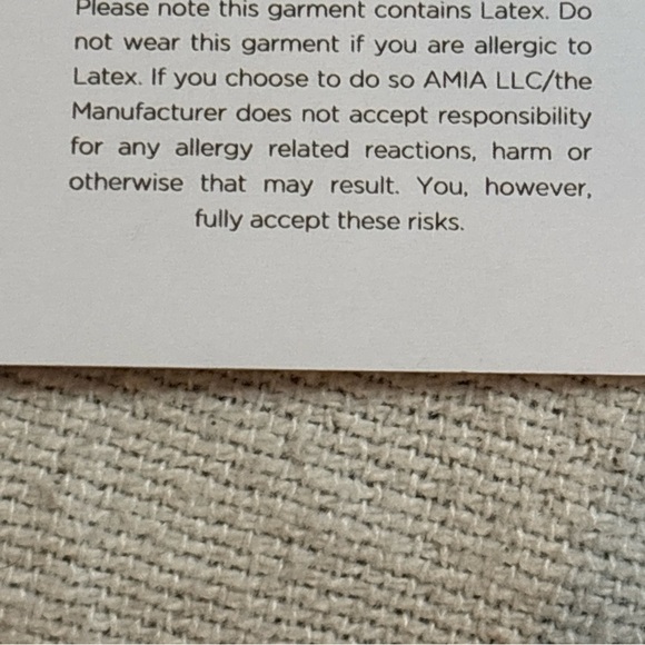 Amia Cincher Shape wear Black Latex Hook &‎ Eye Corset Waist trainer SzXL NWT - Picture 7 of 7